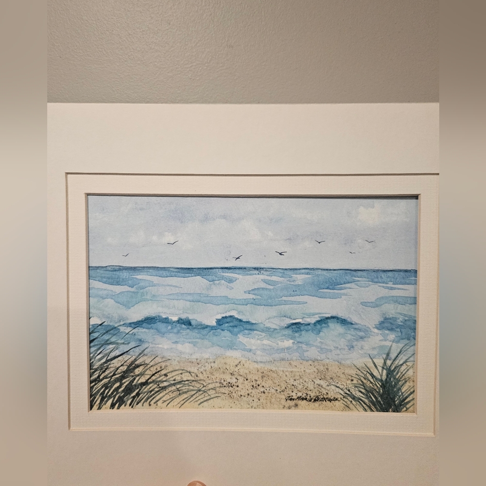 Coastal Watercolor Original Artwork, Set Of 2